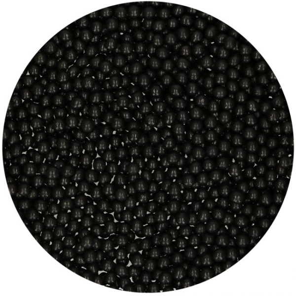 Sugar Pearls - Shiny Black 4mm